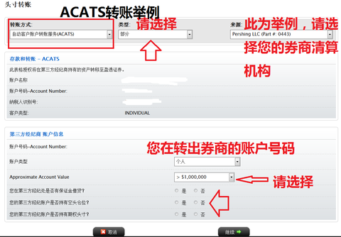 IB盈透美股港股头寸及资金转账流程步骤
