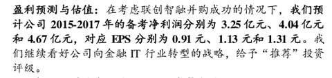 润和软件并购联创智融，互联网金融与金融信息化好标来袭