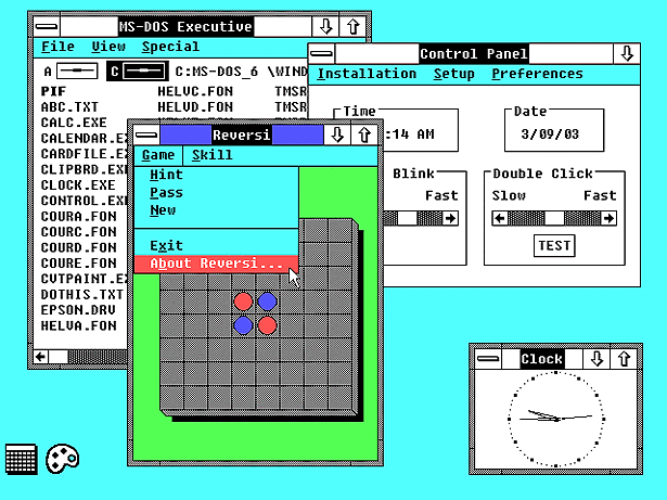 microsoft windows 2.03, source:  guidebookgallery.org