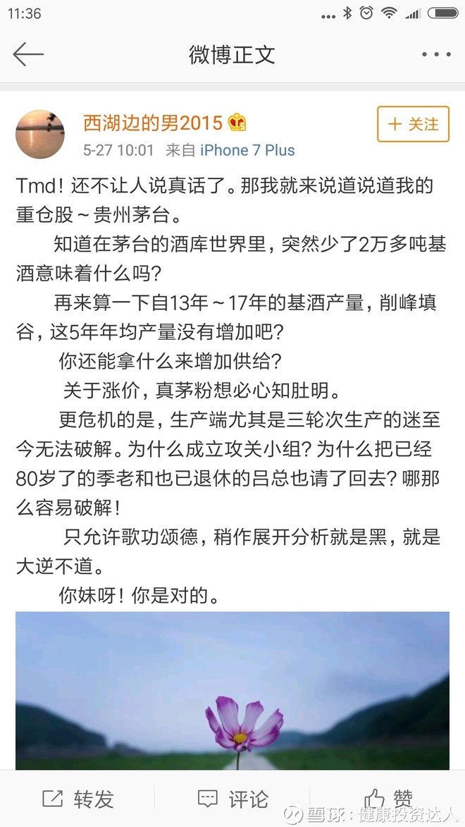 大家可以抓紧举报西湖边的男人许伯军去中国证监会,理由就是"许大v.