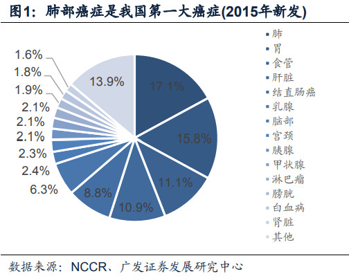 中心(nccr)发布的流行病学数据,2010年,我国新发肺部恶性肿瘤合计60