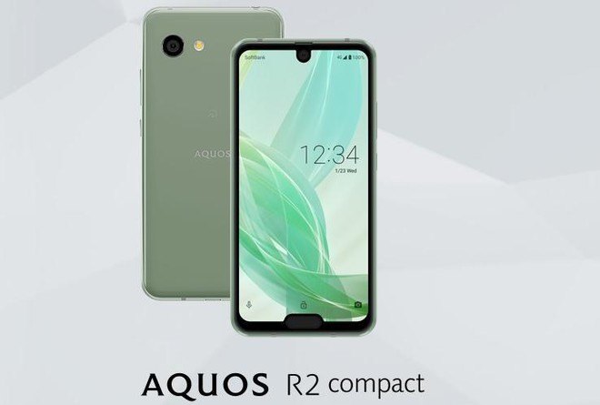 抢先中兴,夏普推出了一款双刘海手机aquos r2 compact