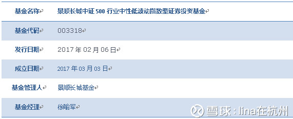 指数跟踪标的:景顺长城中证500行业 003318.of 2.