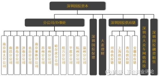 另外,深圳国投资本管理有限公司组织架构显示,公司旗下业务包括13家