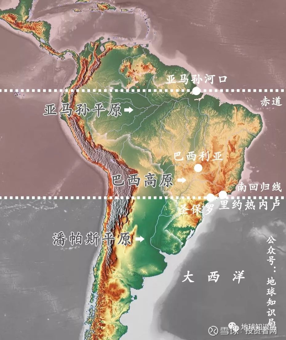 国土基本都在热带范围内 巴西高原由于海拔还稍显凉爽 圣保罗和里约