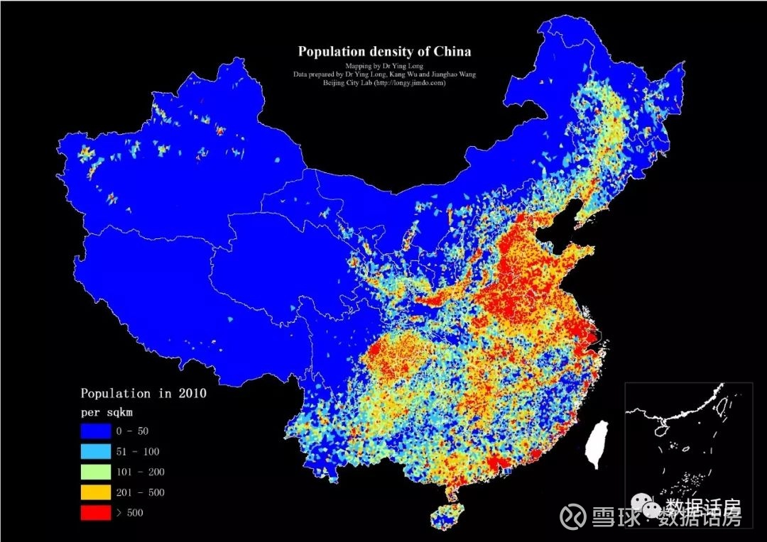 中国人口密度图(街道/镇一级)