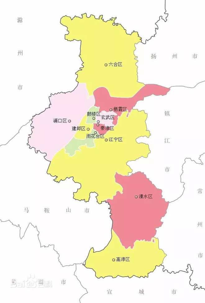 上图是南京的行政区划图,可以看出,高淳区距离市中心更远,超过了临港