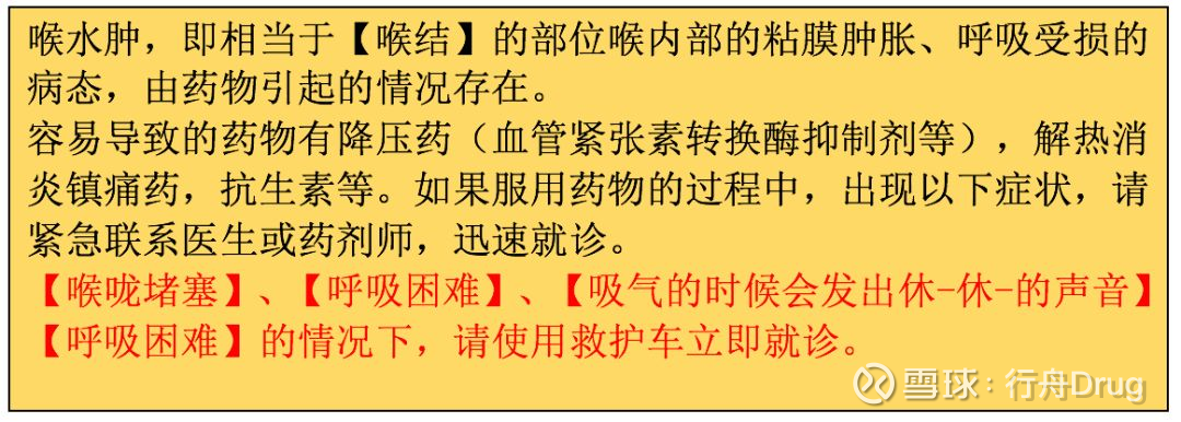 严重副作用不同疾病的对应手册(面向患者·公众(28-喉水肿