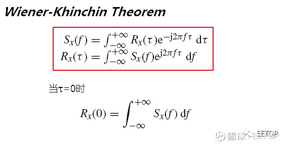 维纳-辛钦定理(wiener khinchin theorem)揭示了自相关函数和信号的