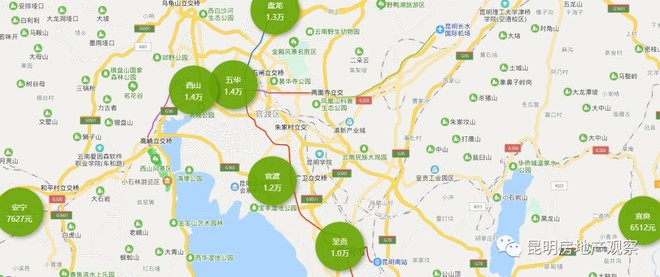 昆明房价呈贡官渡区领跌全市,2月25昆明主城各区房价数据最新发布