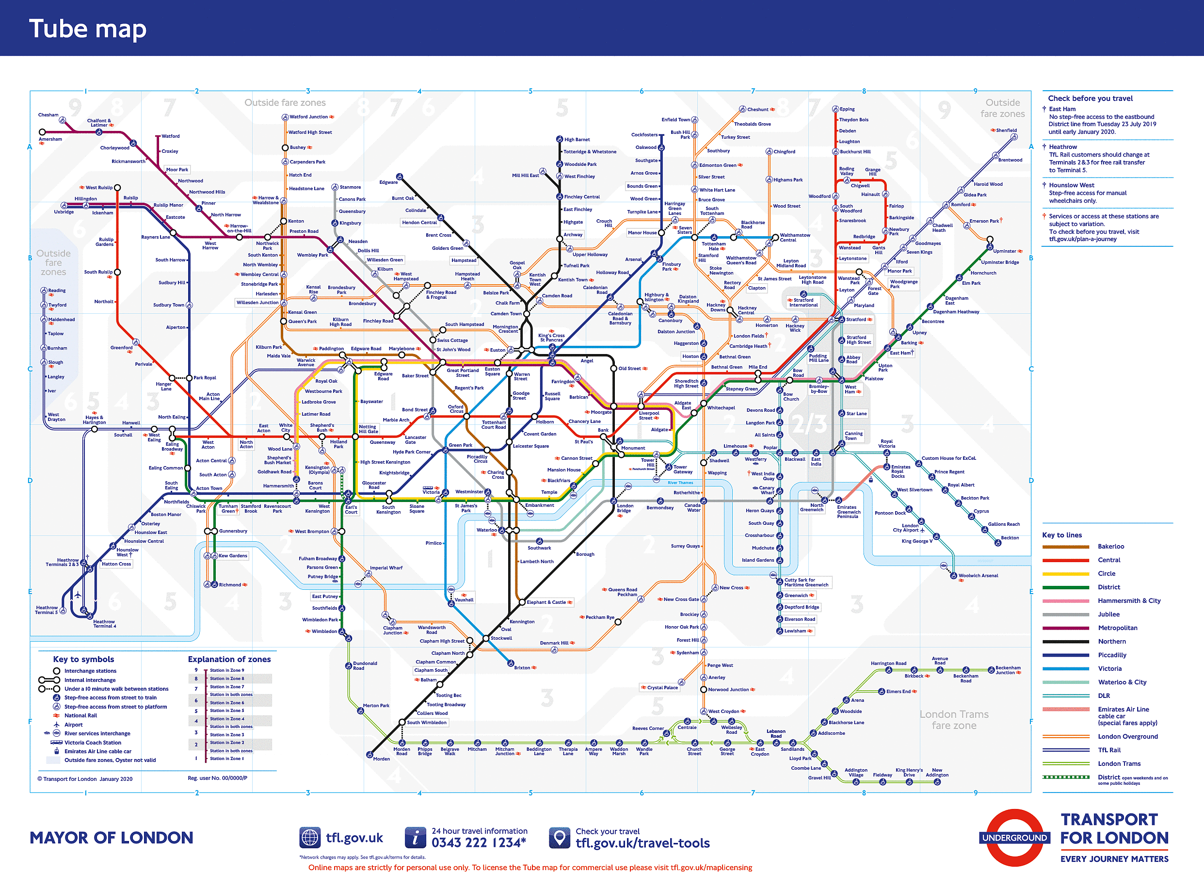 让我们来看下伦敦地铁线路图.