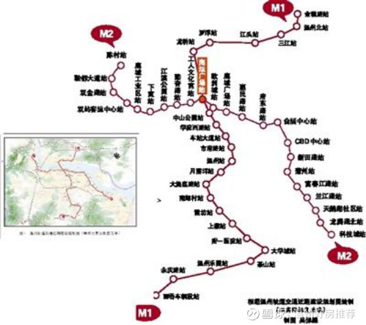 瓯海三区的重要轨道线路,地铁m1线(规划)一路串联鹿城核心区,温州火车