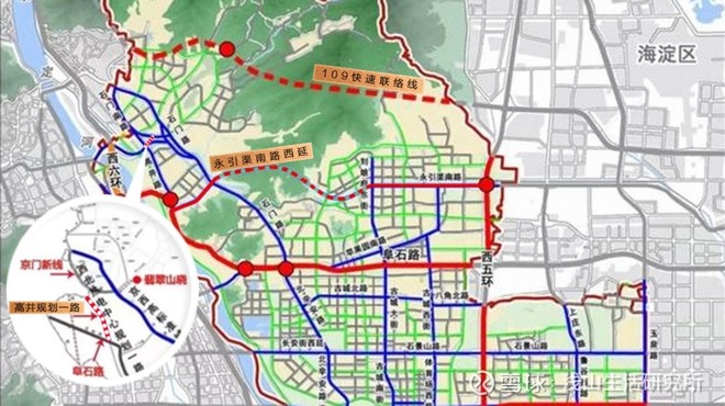 109快速路开建在即,石景山五里坨道路交通大升级!