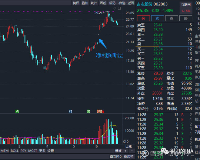 复盘今年净利润断层的股票