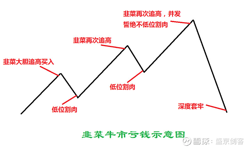 韭菜牛市亏钱示意图 股市越是牛市,韭菜亏的就越惨.