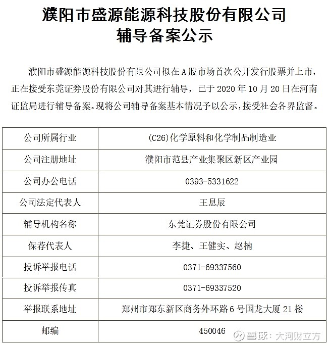 企业股份转让系统挂牌,濮阳市盛源石化为其控股股东,王息辰为其实控人