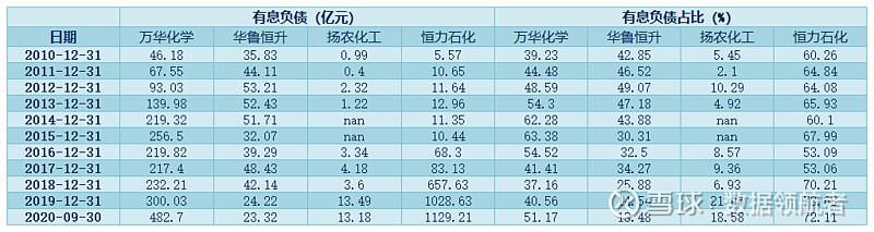 化工—万华化学,华鲁恒升,扬农化工,恒力石化的业务,财务比较分析与