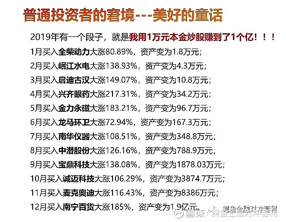 股市童话用1万块钱炒股一年内怎样才能赚到一个亿但这只能是童话