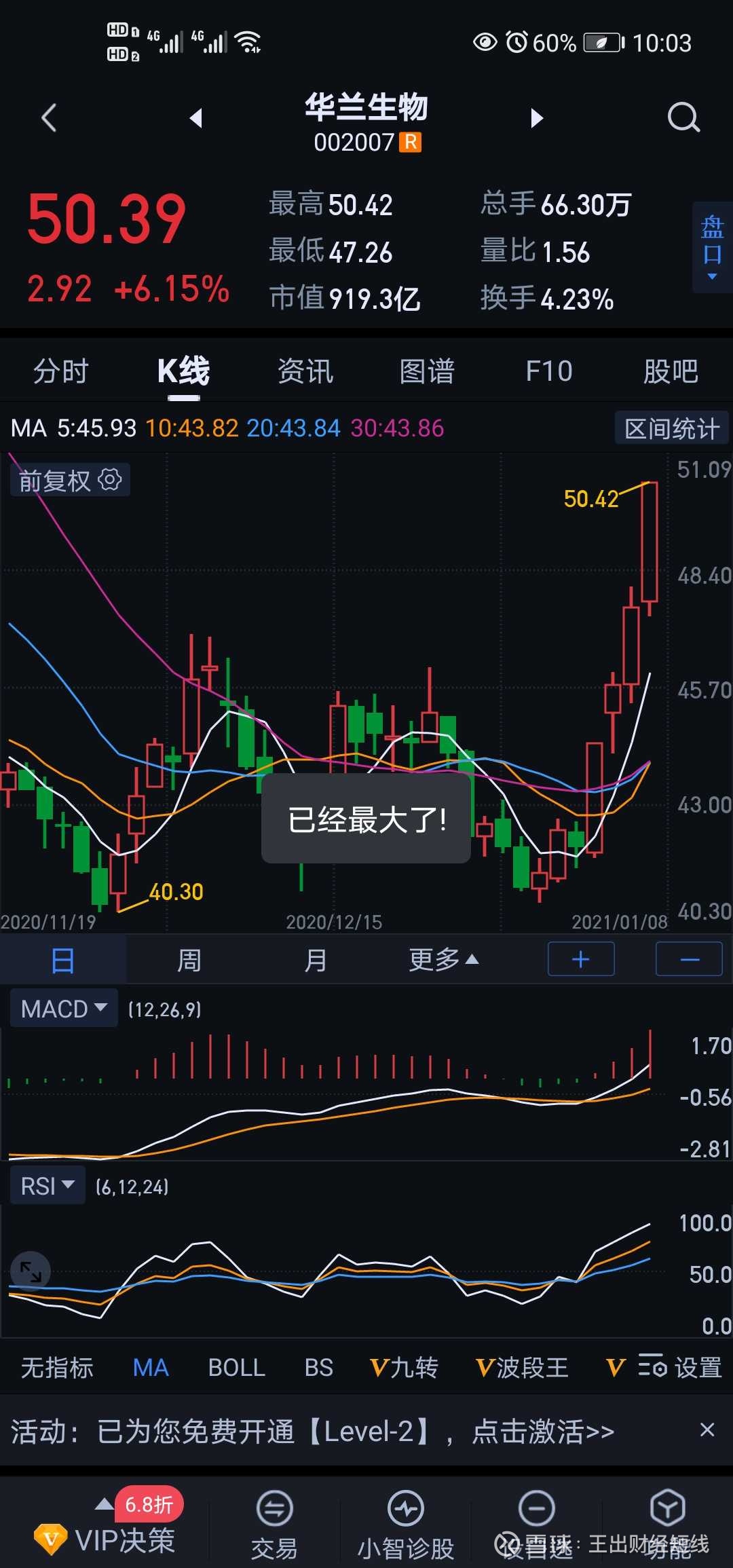 1月10日继续推20收益的2支标的平安银行和华兰生物