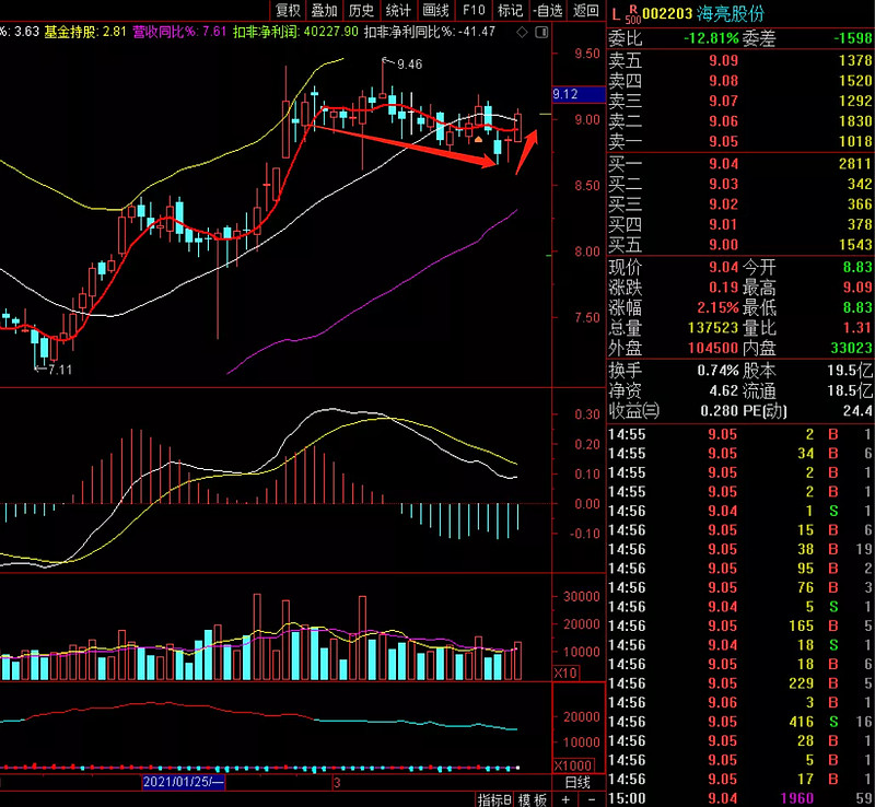 山东路桥,海亮股份都是形态比较抗跌,很难大涨大跌的个股,后面还能