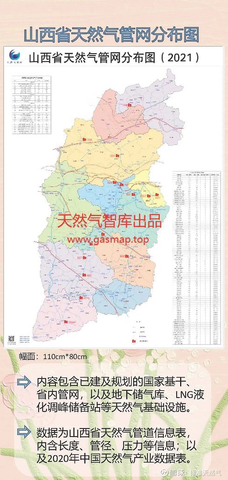 【新品上市】山西省天然气管网分布图(2021)正式发售