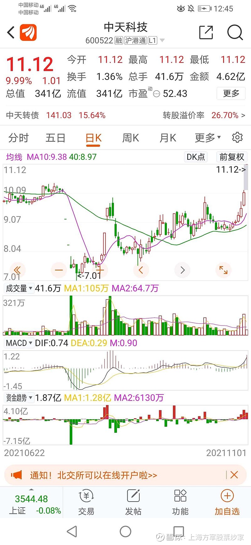 方军11月超导股票组合分析