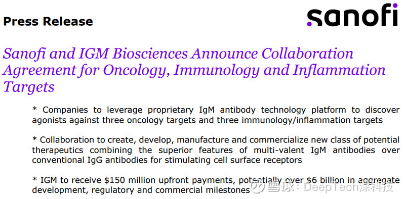 超60亿美元赛诺菲押注双靶点激动剂共达成6个靶点合作