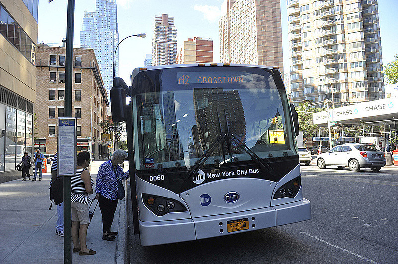 比亚迪纯电大巴进入纽约