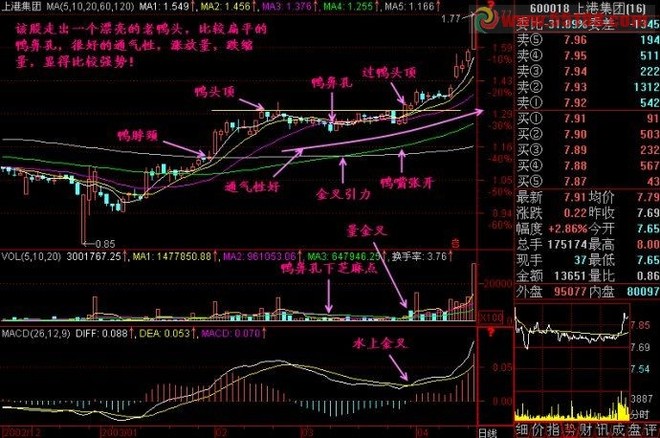 小鱼的冷酷仙境: 炒股之K线形态选股--老鸭头形