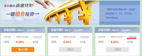 积磊: 网络理财之陆金所点金计划 、稳赢安e