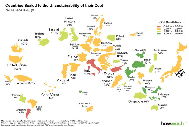 Tonymok: 引鸩止渴 一张特别的全球债务地图 如