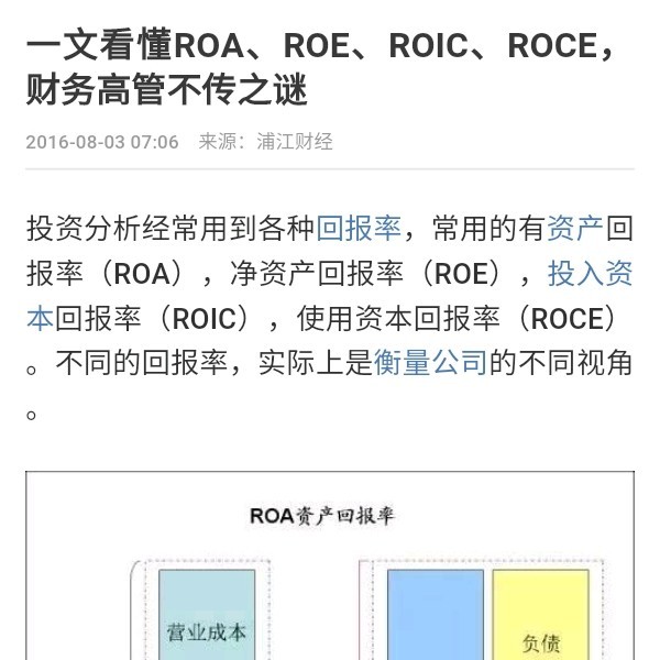 forward222: 一文看懂ROA、ROE、ROIC、