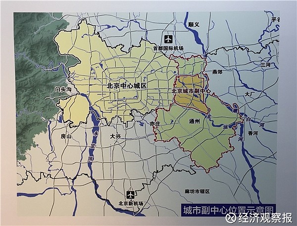 城市副中心位置示意图