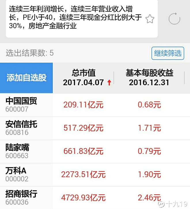 十九19: 持续高比例分红的真股票有哪些? 从刘