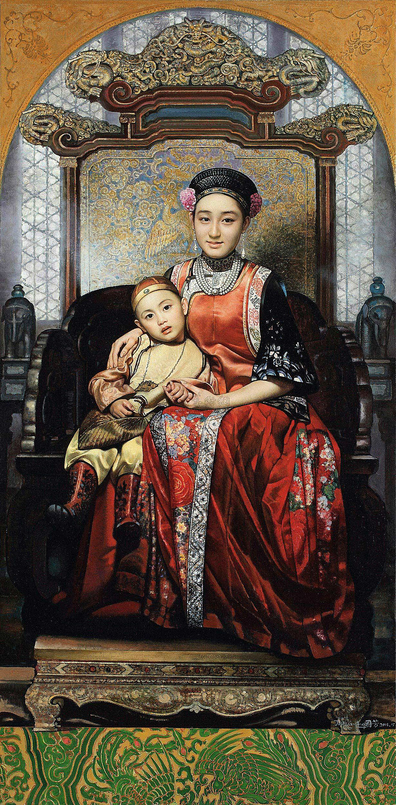 姜国芳 《慈爱》(油画)