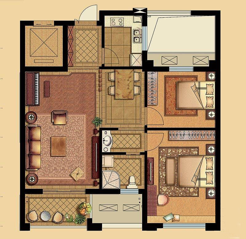 宁波金色华府楼盘户型综合分析点评这样的户型不会日光夜光吧