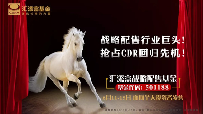 CDR来了,为什么我们看好汇添富的战略配售基