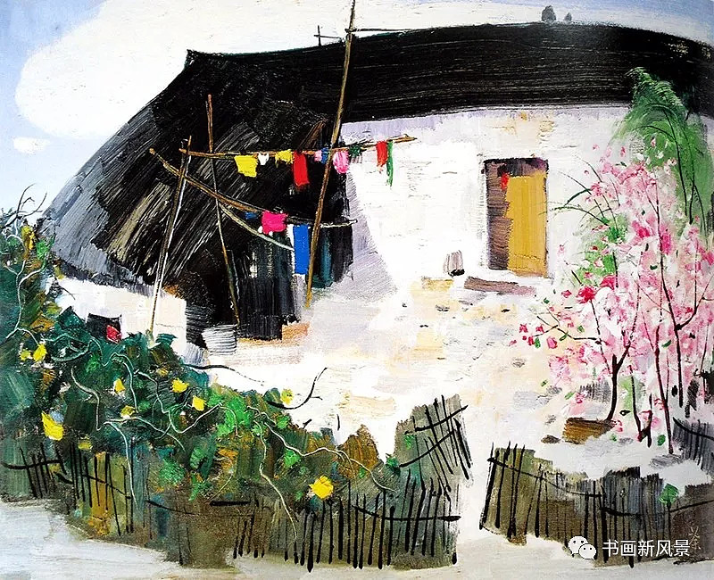 作者:油画吴冠中 农家院这张画好看吧?
