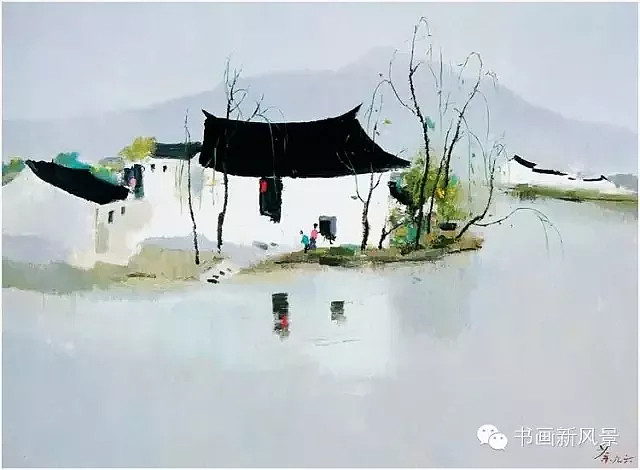 作者:油画吴冠中 农家院这张画好看吧?