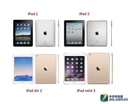 苹果9款ipad进化史,评点哪款升级最给力
