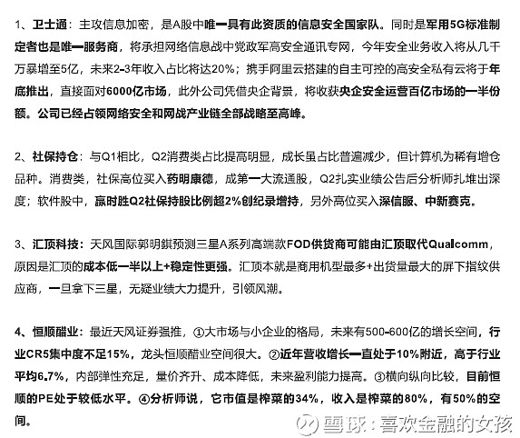 脱水研报吹汇顶科技,卫士通等科技趋势票,这种都不是打板用的,是做