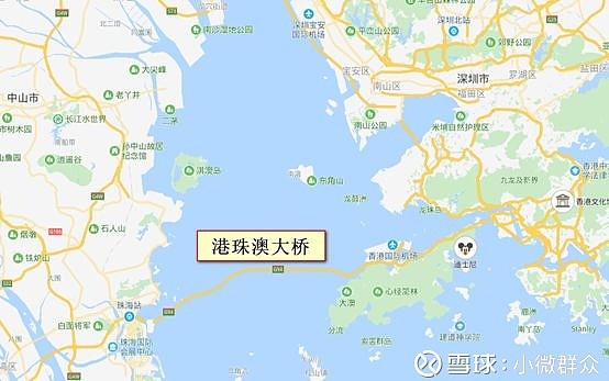 设计时速为100公里,港珠澳大桥东起香港国际机场附近的香港口岸人工岛