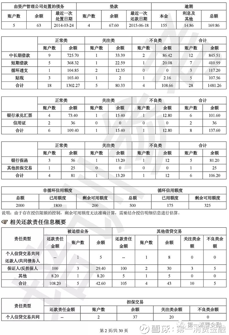 35頁新版企業徵信報告曝光附新舊徵信報告對比