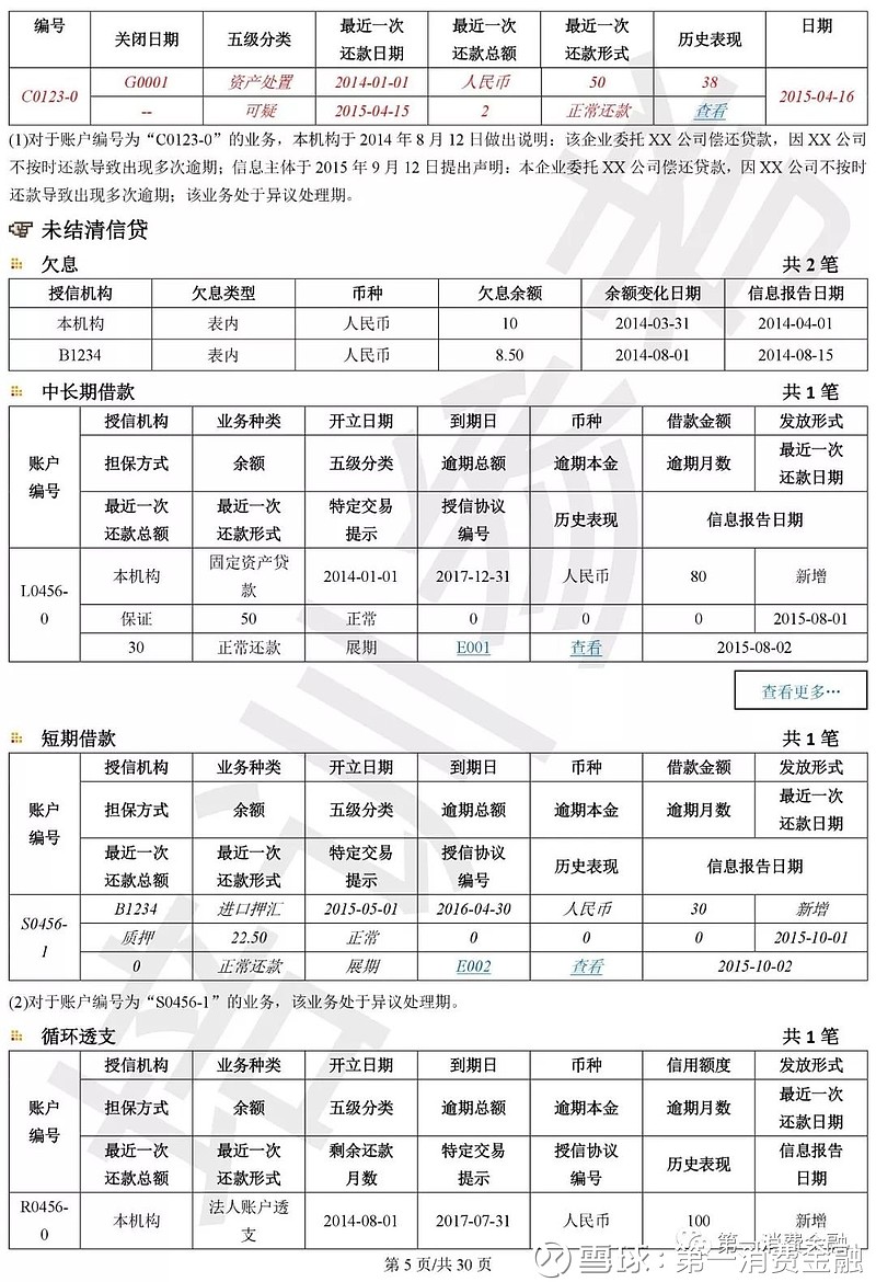 35頁新版企業徵信報告曝光附新舊徵信報告對比