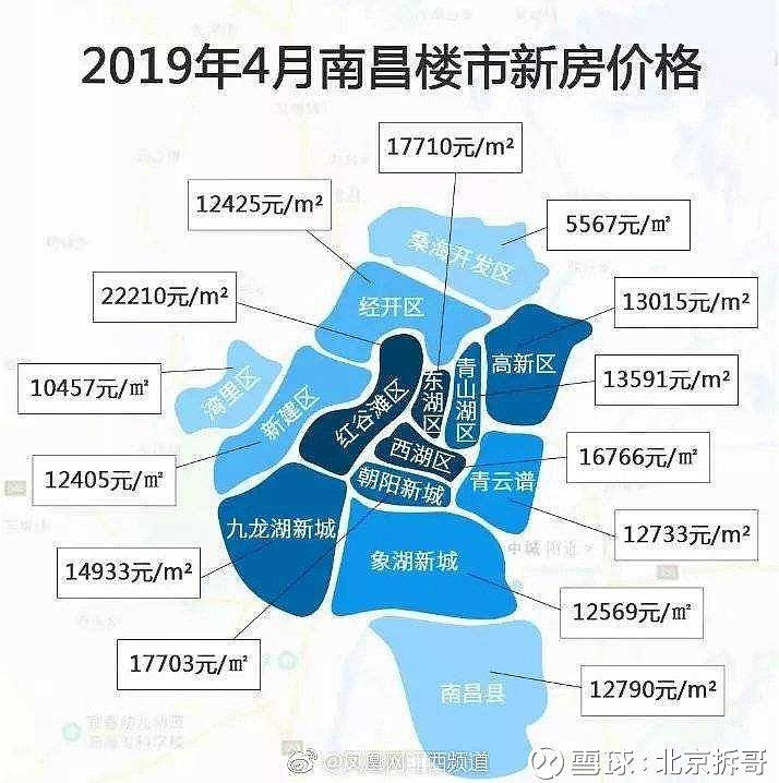 江西省南昌市,4月最新板块房价地图.