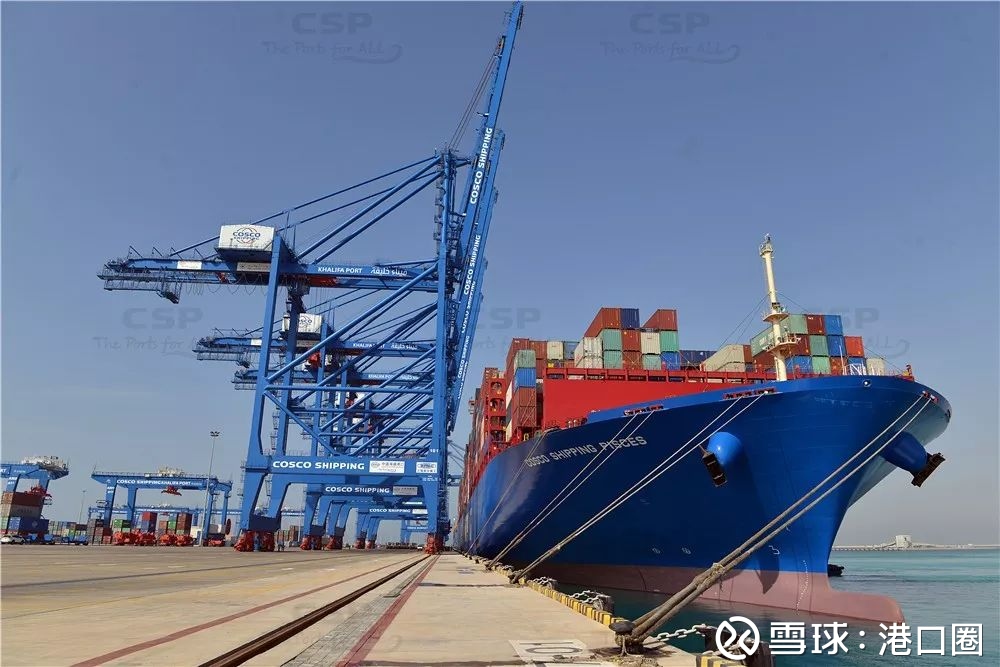 阿布扎比码头迎首艘20000TEU巨型货轮网页链接由阿布扎比港务局和中国 