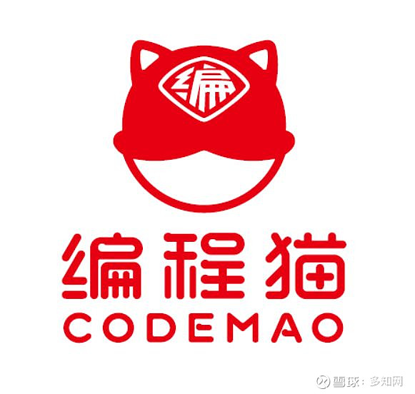 (2019年编程猫将品牌logo升级,将深入人心的编程猫ip形象进行抽象简化