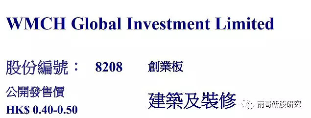 WMCH GLOBAL INVESTMENT LIMITED