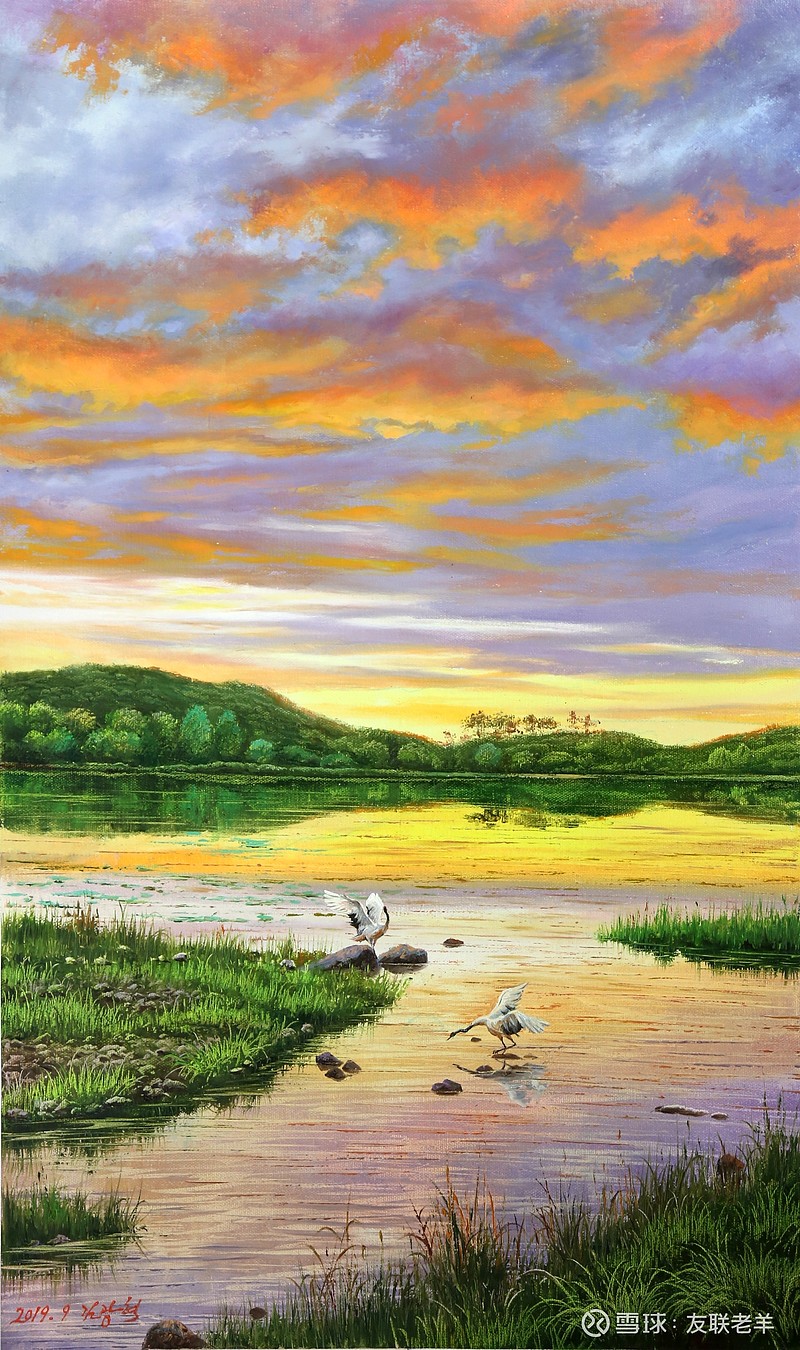 新作,风景油画几幅!画家分别为金光革,崔日,功勋艺术家蔡熙南.
