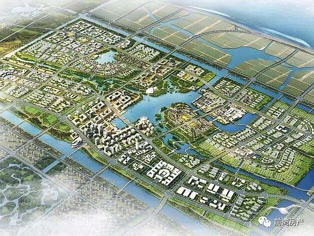 南部新城南洋小城宁波杭州湾新区空间规划图按照理水成网,塑塘成廊